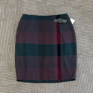 NWT Carlisle Vintage 100% Wool Glasgow Plaid Skirt, size 10